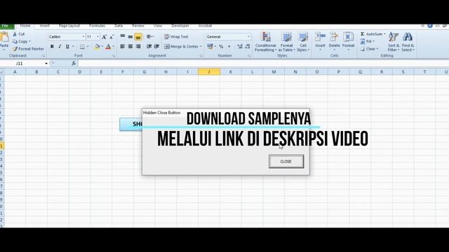 Menghilangkan CLOSE Button UserForm VBA Excel смотреть онлайн