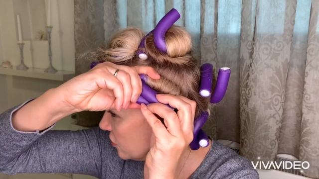 Натуральные, объемные кудри без плойки на бигуди-бумеранги. Секреты Натальи Шаропат. смотреть онлайн
