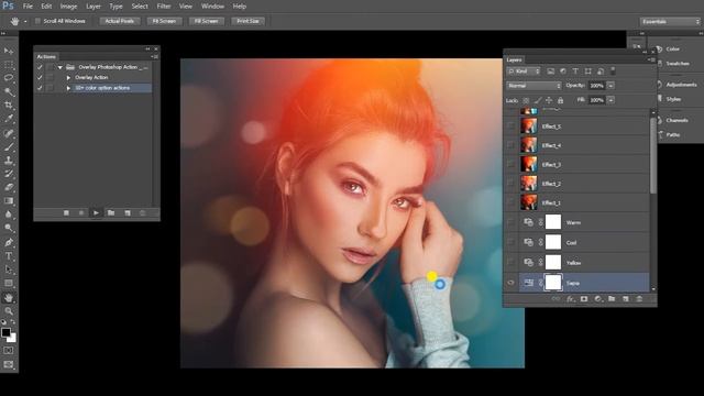 How to use Photoshop Overlay action tutorial смотреть онлайн