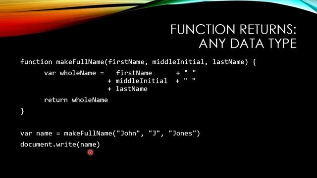 JavaScript - Week08b - Functions - Returns - Variable Scope and Lifetime смотреть онлайн