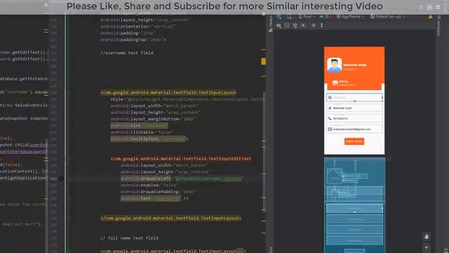 #2 Profile UI Design in Android Studio create by using google Material design [2021] смотреть онлайн
