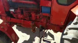 Работа нового насоса на Тракторе Т40