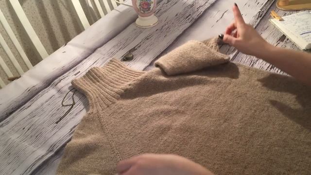 Как я связала простое зимнее платье спицами . смотреть онлайн