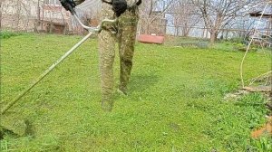 Мотокоса STIHL FS 250 в работе по густой траве?