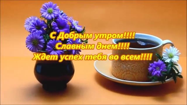 Красивое пожелание С Добрым Утром! Цветы для тебя! Музыка и стихи! Желаю хорошего дня! смотреть онлайн