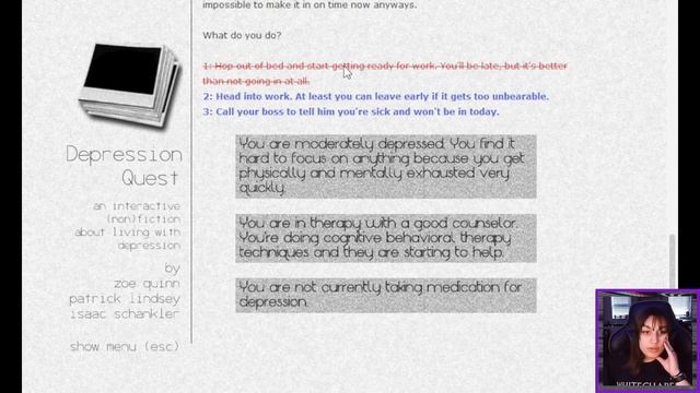 « Depression Quest Playthrough » смотреть онлайн