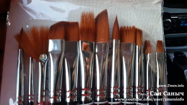 Посылка из Китая с Алиэкспресс Кисти для рисования гуашью или акварелью смотреть онлайн