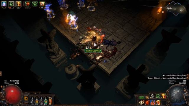 [3.4] Path of Exile - T12 Necropolis - Dominating Blow Guardian смотреть онлайн