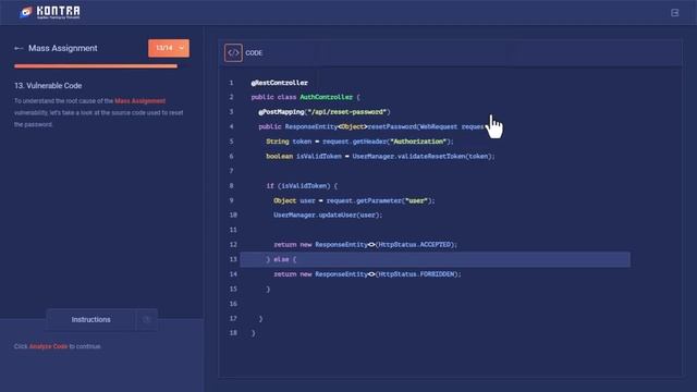 API6:2019 - Mass Assignment | Practical Lab | 2022 | Kontra | ApplicationSecurity.io смотреть онлайн