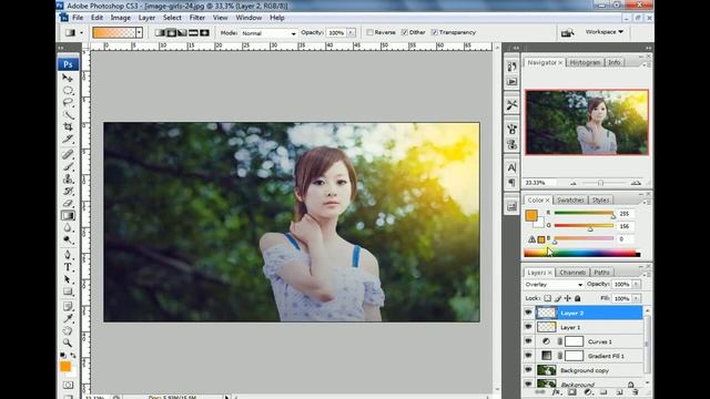 Tutorial Photoshop CS3 (cara mudah efek pewarnaan pada foto) смотреть онлайн