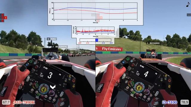 i3-7100 vs A10-7890K Frame Time Analysis w/ RX 560 - F1 2016 [BENCHMARK - HUNGARIAN GP] смотреть онлайн