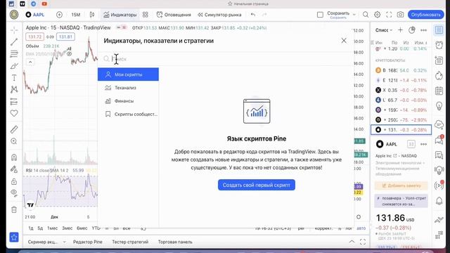 Настройка трейдингвью для начинающих трейдеров.  Обзор Tradingview как пользоваться.