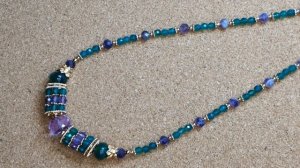 Аметист и "хризопраз". Очередная сборная бусина