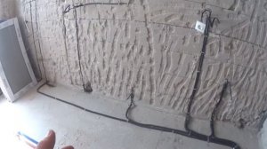 Монтаж проводки в однокомнатной квартире 1-этап