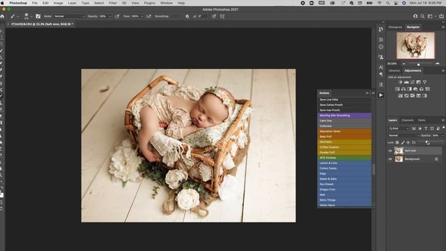 Editing those Creamy newborn skin tones! смотреть онлайн
