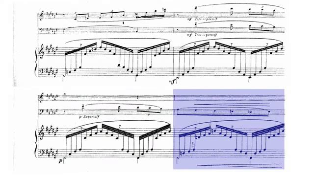 🎼 P. GAUBERT - Trois Aquarelles 1. Par un clair matin [FLUTE, cello & piano] (Sheet Music Scrolling смотреть онлайн
