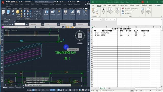 Nhập Dữ Liệu Từ Autocad Sang Excel смотреть онлайн