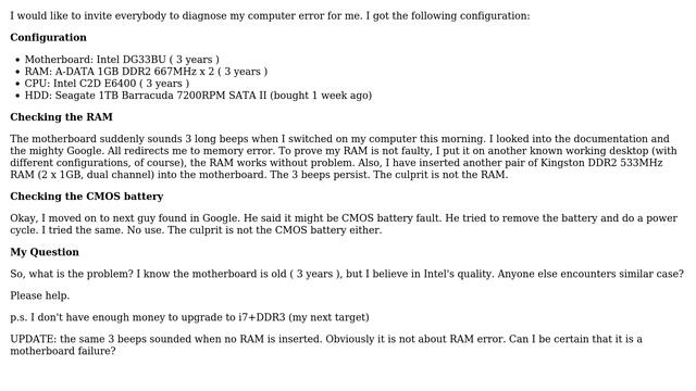 Intel DG33BU 3 Beeps (3 Solutions!!) смотреть онлайн