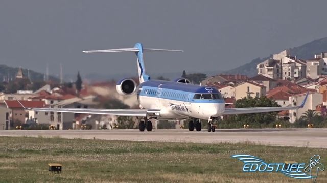 Estonian Air - Bombardier CRJ-900 NG ES-ACB - Takeoff from Split Airport LDSP/SPU смотреть онлайн