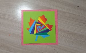 Мастер-класс для детей Осенняя открытка в стиле айрис-фолдинг