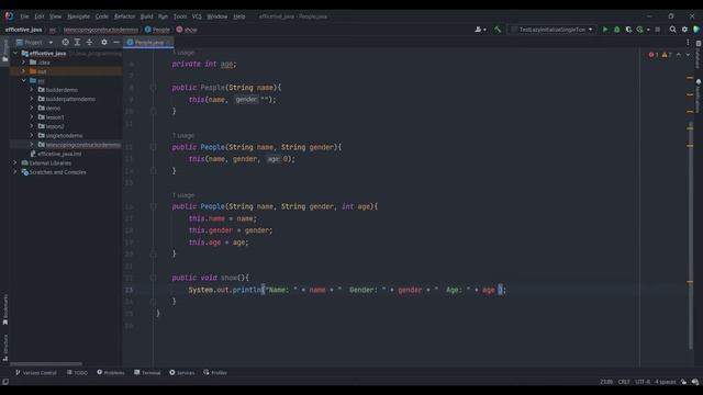 The telescoping constructor in Java смотреть онлайн