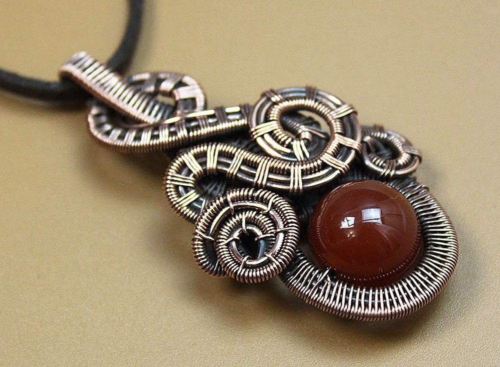 Украшения из проволоки. Виды оплеток. Wire wrap tutorial смотреть онлайн