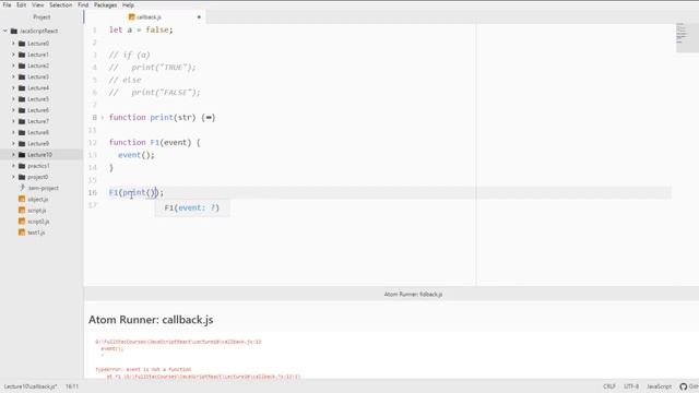 JavaScript - Lecture10 (Callback функция или функция обратного вызова) смотреть онлайн