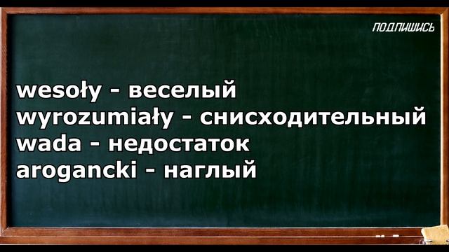 Черты характера / CECHY CHARAKTERU словарь Польского языка смотреть онлайн