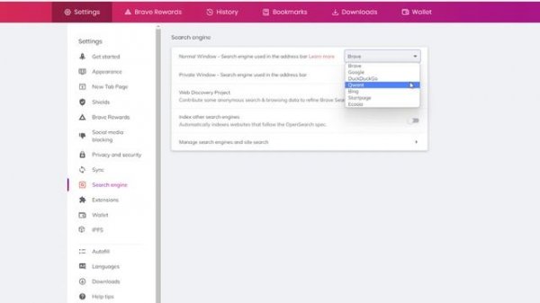 How To Change The Default Search Engine In The Brave Web Browser | PC | *2023