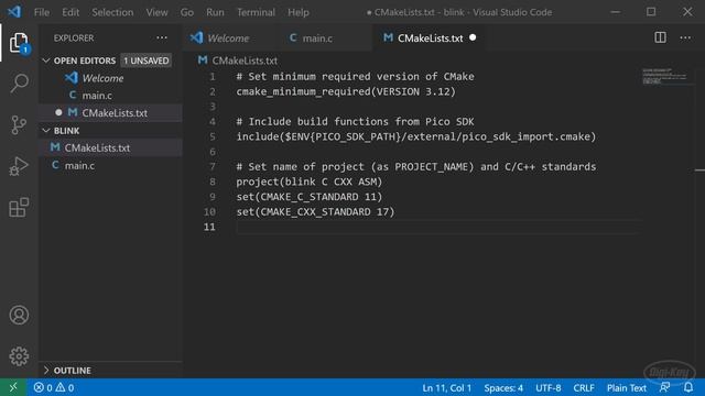 Intro to Raspberry Pi Pico and RP2040 - C/C++ Part 1: VS Code and Blink | Digi-Key Electronics смотреть онлайн