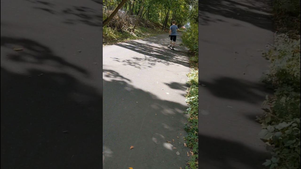 продолжаем пробовать скейт #skateboarding #pumping