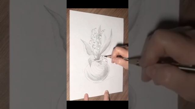 Как нарисовать цветок карандашом. Пошагово рисуем ландыши. смотреть онлайн