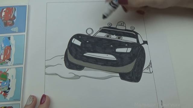 Рисуем Тачки Раскраска Молния Маквин рисуем Шерифа Drawing Lightning Mcqueen смотреть онлайн