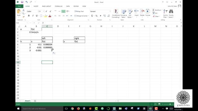 What is the Limit of Sin(x)/x as x Approaches Zero? Limits in Excel смотреть онлайн