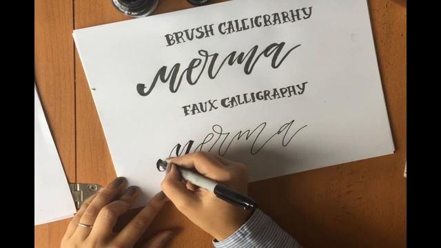 faux (fake ) calligraphy каллиграфия леттеринг смотреть онлайн