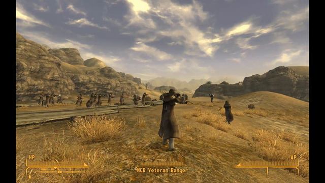 Fallout NV:TTW 20 NCR Veteran Ranger vs 20 Enclave soldier смотреть онлайн