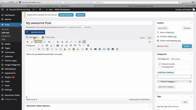 Wordpress Posts, Categories and Menus смотреть онлайн