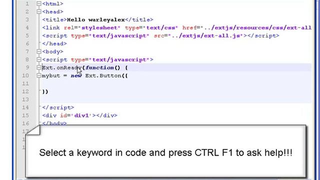 ExtJS with Notepad++ Context Sensitive Help смотреть онлайн