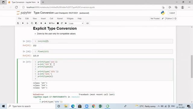Type Conversion in Python смотреть онлайн