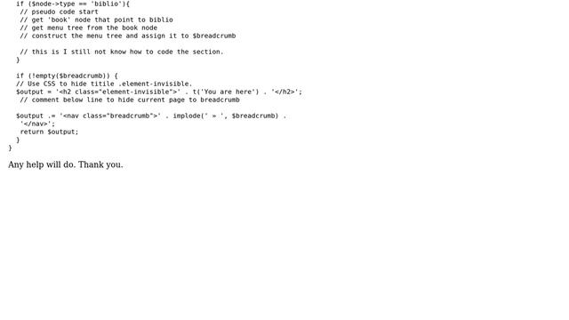 Drupal: How to get menu tree from a node to build a customize breadcrumb? смотреть онлайн