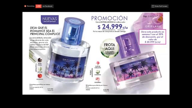 FRAGANCIA ORIFLAME FULL MOON ❤💚💜