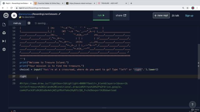 Day 3 - Control Flow and Logical Operators - 11 Day 3 Project_ Treasure Island смотреть онлайн