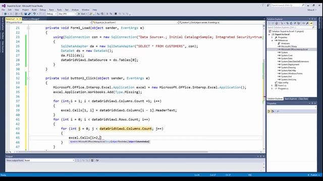 DataGridView Export to excel with text format C# Windows Application смотреть онлайн