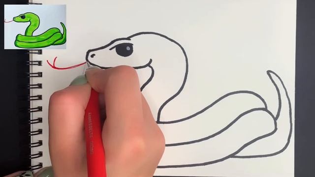 Как легко нарисовать ЗМЕЮ смотреть онлайн