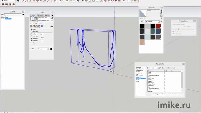 SketchUp 4 из 5 Упрощение модели 3D Max и экспорт в SketchUp Светильник смотреть онлайн
