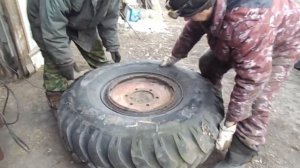 Колёса с грейдера на т-25!!!