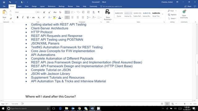 REST API Testing Automation: via REST Assured & HTTP Client : Itinerary of Course смотреть онлайн