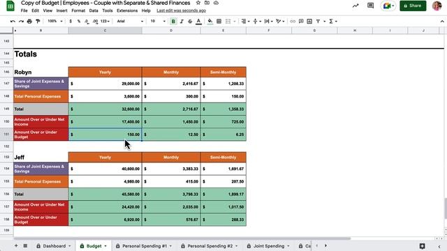 How to Budget for Couples - Tutorial (EXCEL, GOOGLE SHEETS) смотреть онлайн