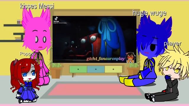 Hugggy wuggy react to poppy play thime смотреть онлайн