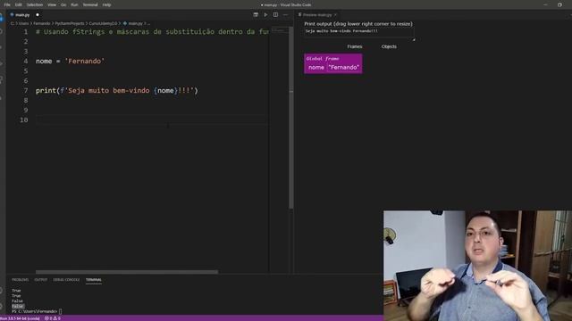Python 030 Usando f'Strings e Máscaras de Substituição na Função print смотреть онлайн